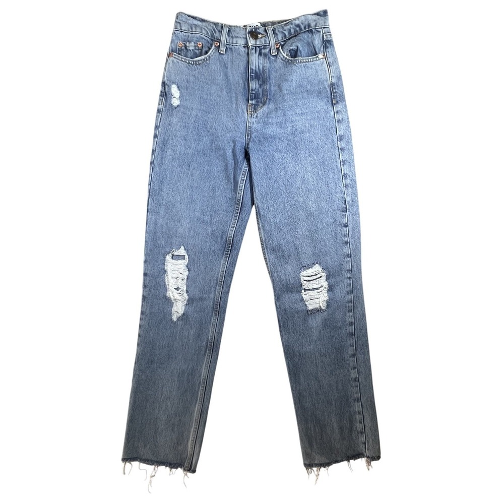 BDG Urban Outfitters‎ PAX Women's W26 L32 Distressed Straight Leg Jeans Raw Hem